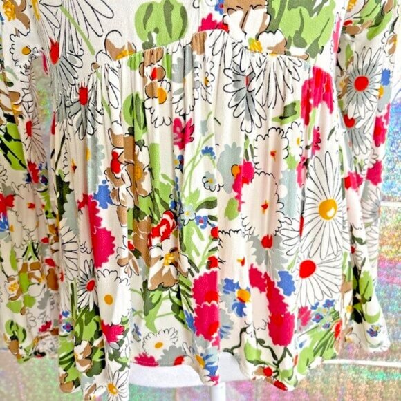 ZARA Floral Peplum Blouse | Boho Garden Vibes Size S - Picture 3 of 8